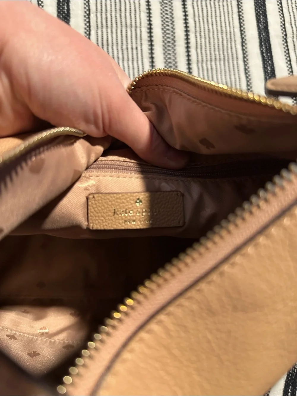 kate spade Tan Leather Shoulder Bag